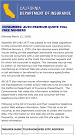California Auto Premium Quotes