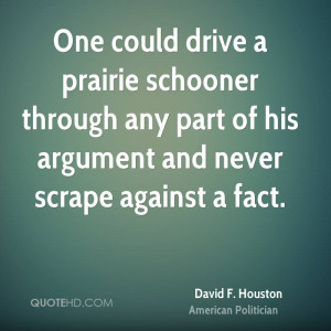 One could drive a prairie schooner through any part of his argument ...