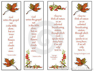 Four Bookmarks: Nature Drawings With Quotes Royalty Free Stock Photos ...