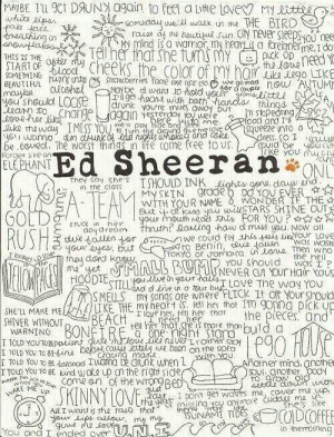 Ed Sheeran song lyrics ♪