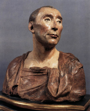 Donatello, Bust of Niccolò da Uzzano 1430sPolychrome terracotta ...