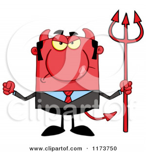 Mad Devil Businessman With