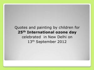Ozone day celebration India