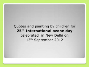 Ozone day celebration India