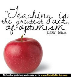 ... act of optimism colleen wilcox # teaching # teacher # optimism