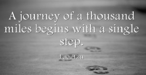 the journey of a thousand miles begins with a single step lao tzu