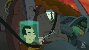 ... like that, kinda reminds me of President Nixon's body in Futurama
