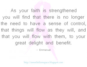 As your faith is strengthened