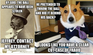 Old money dog calls his lawyer…