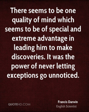 ... . It was the power of never letting exceptions go unnoticed