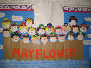 Mayflower bulletin board from Adventures of a Future Teacher