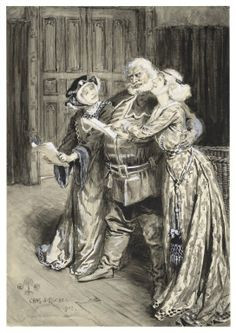 Merry wives of Windsor, an illustration done for Herbert Beerbohm Tree ...