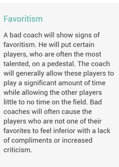 coaching #favoritism More