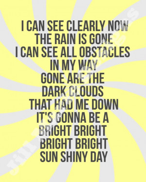 Can See Clearly Now | Johnny NashSunshine Songs, Bright Sunshiny ...