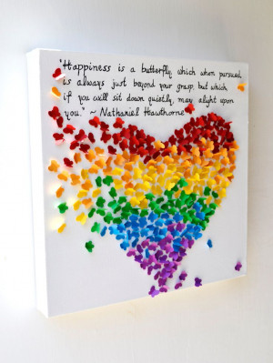 ... QUOTE - 3D Butterfly Heart with Your Favorite Quote / 3D