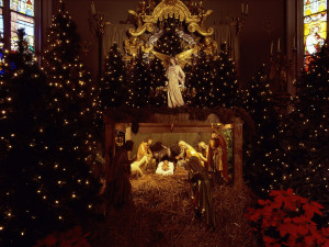 Beautiful Jesus Birth Scene HD Wallpaper