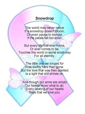 LLM Calling: Poems for Babyloss Services: snowdrop