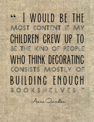 Anna Quindlen literary quote typography print. Book lovers teachers ...