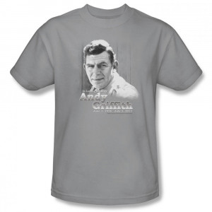 Andy Griffith t-shirt In Loving Memory mens silver