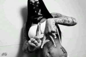 gangsta chola, hello kitty ring, and throwin up LA…i love everything ...