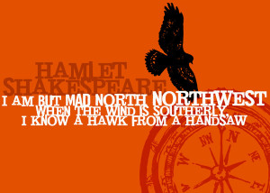 Hamlet- North by Northwest - Madness - Shakespeare Quote Art Canvas ...