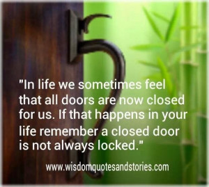 closed door isn't always locked