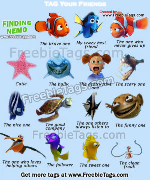 Finding Nemo Cartoon Characters
