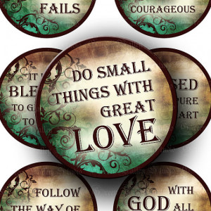 ... Love Inspirational Sayings Phrases 3 Inch Circles for Pendants Magnets