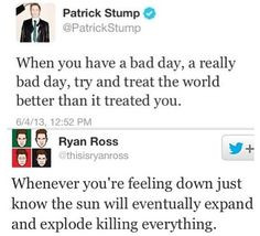 ... Fall Out Boy and Ryan Ross from Panic! At The Disco. Yay for Patrick