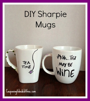 DIY Sharpie Mugs - Super Cute! couponingtobedebtfree.com