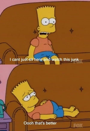 Bart Simpson Watching TV