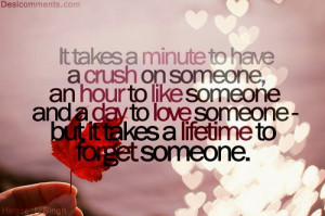 It takes a minute to have a crush on someone
