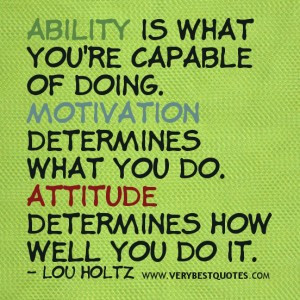 Attitude quotes, motivational quotes, Ability is what you’re capable ...