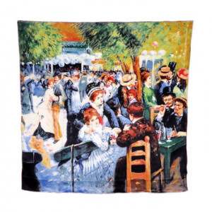 100 Silk Pierre Auguste Renoir 39 s quot Dance at Le Moulin de la ...