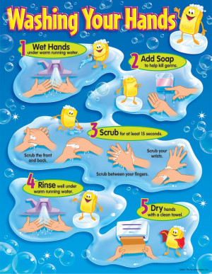 Details about 'Washing Your Hands' School Hygiene Poster
