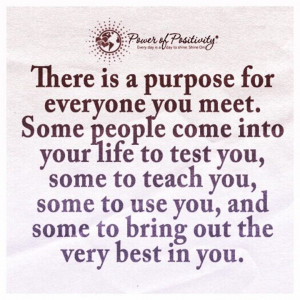 Purpose for every person you meet quote