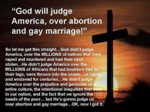 Thread: God will judge America, over abortion and gay marriage!