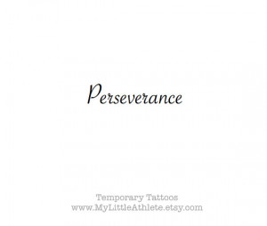 ... Tattoo Word - Perseverance - sports quotes - wrist tattoo - small