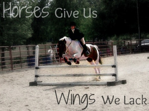 Horses Give Us Wings We Lack - Quote - Equestrian @cand
