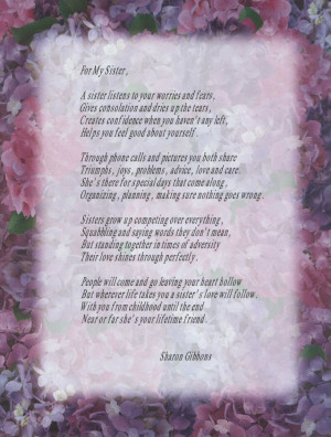 ... Birthday Poems Sisters | Sister Birthday Poem | Happy Birthday Idea