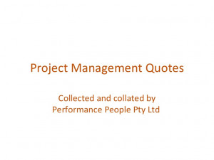 quotes about project management