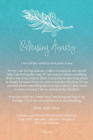 Affirmation – Releasing Anxiety by CarlyMarie #affirmations is ...
