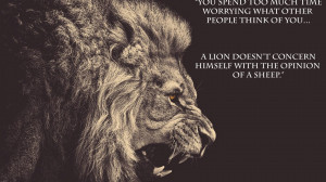 Animals lions quotes upscaled wallpaper