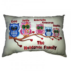 Owl Family Tree Cushion