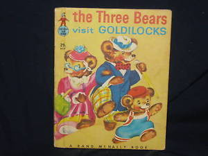 Rand McNally Tip Top Elf Book Three Bears visit 1950