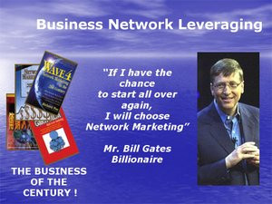 network marketing according to Mr. Gates