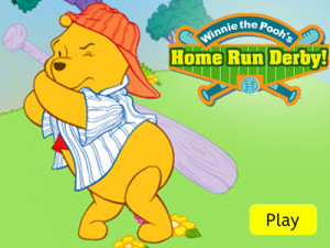 winnie the pooh home run derby try to score home runs off your pals ...