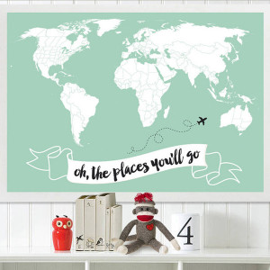 World Map - Little Traveler Quotes