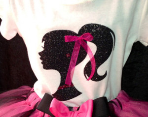 Barbie Tutu Set Pink Black White Sparkle Glitter Rhinestones Great for ...