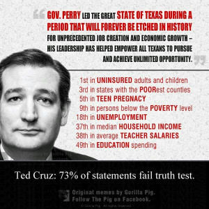 Ted Cruz's idea of what opportunity is, uninsured, poor, and ...